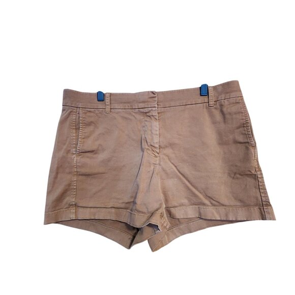 J Crew 4" stretch chino shorts Brown Womens Size 12 - Picture 1 of 3